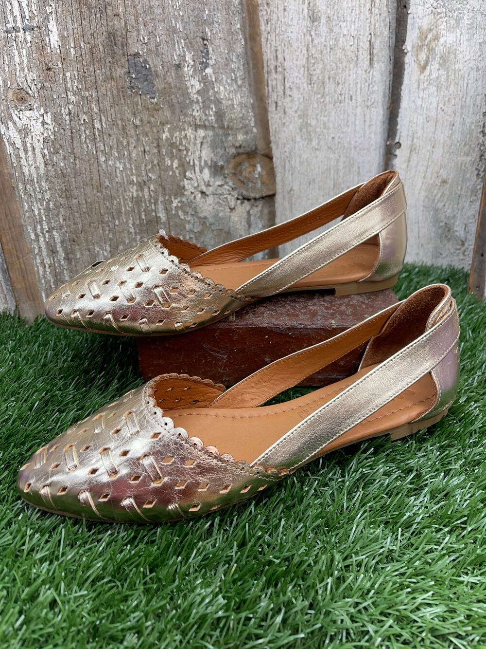 Springstep Delorse Gold Shoes Flats EU42 Women's 10.5 - 11
